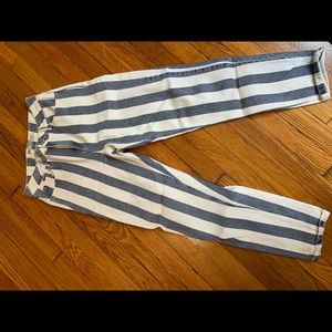 Topshop Striped Mom Jeans